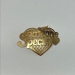 14k Gold Heart Pendant 'Someone Special'